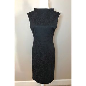 David Warren New York Black Jacquard Dress Size 10